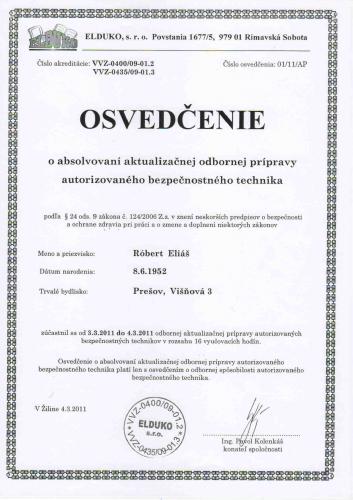 Osvedčenie